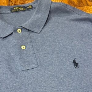 Ralph Lauren Men's Polo Shirt in Heathered Blue